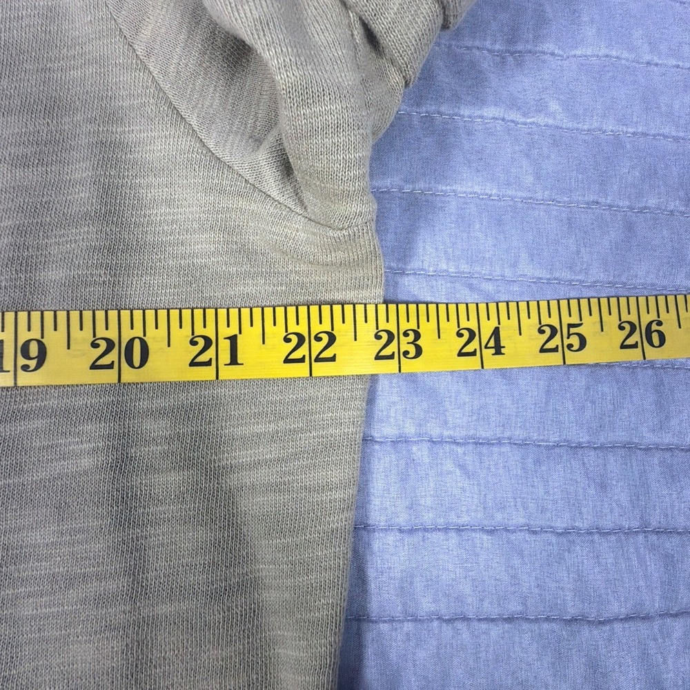Eddie Bauer Cardigan Sweater Womens XL Olive Gray Button Front Boho Trim - Picture 6 of 9